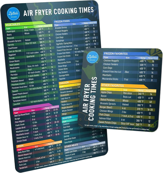 Air Fryer Cooking Cheat Sheets